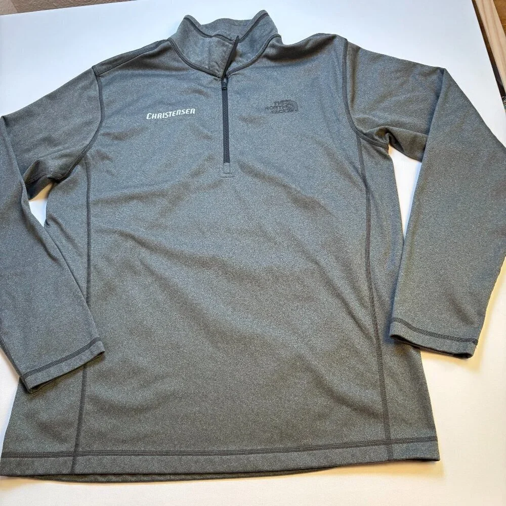 The North Face Quarter-Zip Pullover Christensen Logo Gray Large